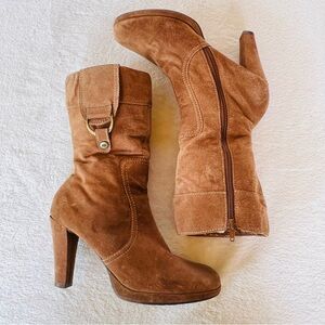 1990’s Somethin' else from Sketchers Platform Suede Zip Up Boots Size 11